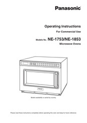 Panasonic NE-1853 Operating Instructions Manual
