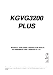 Kruger KGVG3200 PLUS Instruction Manual