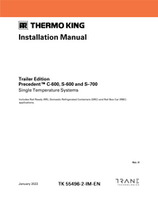 Trane Technologies Thermo King Precedent S-700 Installation Manual
