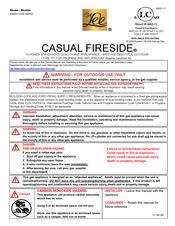 O.W. Lee CASUAL FIRESIDE BASSO 5150-36RDO Owner's Manual