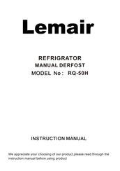 Lemair RQ-50H Instruction Manual