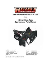 REIST INDUSTRIES RR48 Operator And Parts Manual