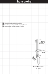 Hans Grohe Croma Showerpipe 27169 1 Series Installation/User Instructions/Warranty