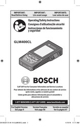 Bosch GLM400CL Operating/Safety Instructions Manual