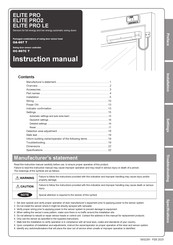 Optex OA-607 T Instruction Manual