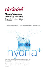 Toyotomi hydria+ Owner's Manual