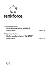 Renkforce WH2315 Operating Instructions Manual