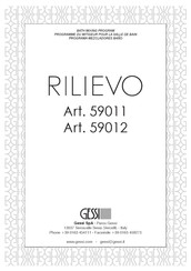 Gessi RILIEVO 59012 Manual