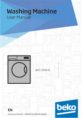 Beko WTE 9744 N User Manual