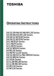 Toshiba 24 D29 Series Operating Instructions Manual