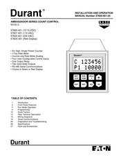Eaton Durant AMBASSADOR Series Installation And Operation Manual
