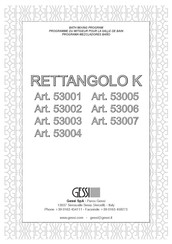 Gessi RETTANGOLO K 53007 Bath Mixing Program