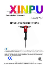 Xinpu XP-70AS Handling Instructions Manual