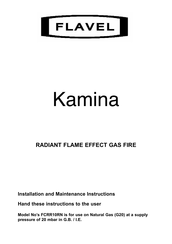 Flavel Kamina Installation And Maintenance Instructions Manual