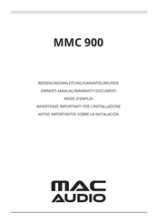 MAC Audio MMC 900 Owner's Manual