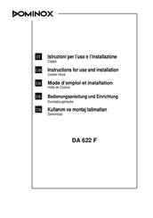 Dominox DA 622 F Instructions For Use And Installation