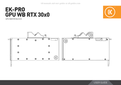 ekwb EK-PRO GPU WB RTX 30x0 User Manual