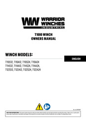 Warrior Winches T1000 Owner's Manual