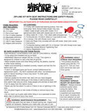 b4Adventure slackers ZIPLINE SLA.512 Manual