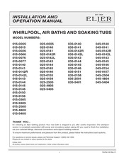 American Standard ELJER 015-0144 Installation And Operation Manual