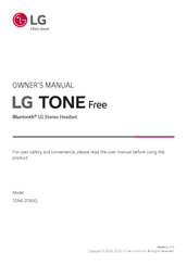 LG TONE FREE TONE-DT60Q Owner's Manual