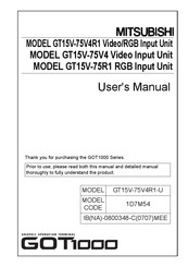 Mitsubishi Electric GT15V-75V4 User Manual