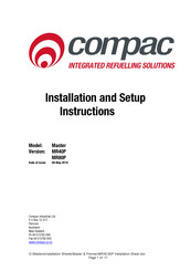 Compac Industries Master MR40P Installation And Setup Instructions