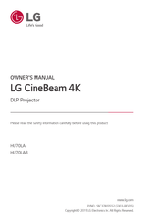 LG CineBeam AI ThinQ HU70LA.AWM Owner's Manual