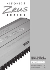 Hifonics ZRX8805 Owner's Manual