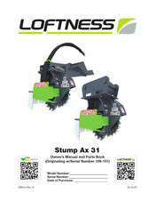 LOFTNESS Stump Ax 31 Owner's Manual And Parts Book