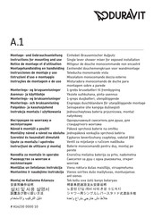 DURAVIT A14230 0000 10 Instructions For Mounting And Use