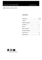 Eaton HMIVU10WCUNBE Instruction Leaflet