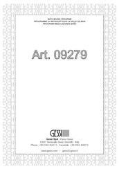Gessi 09279 Manual