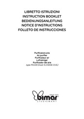 Bimar PA100 Instruction Booklet