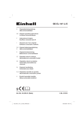 EINHELL GE-CL 18/1 Li E Original Operating Instructions