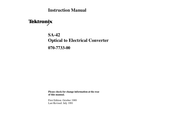 Tektronix SA-42 Instruction Manual