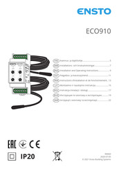 ensto ECO910 Installation And Operating Instructions Manual