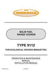 KVS MORAVIA 9112 Operation & Maintenance Manual