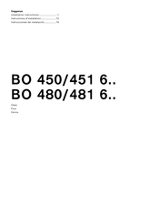 Gaggenau BO 451 6 Series Installation Instructions Manual