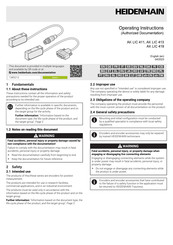 HEIDENHAIN AK LIC 413 Operating Instructions Manual