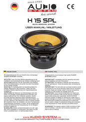 Audio System H 15 SPL User Manual