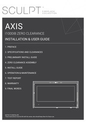 Sculpt AXIS I1000 IB ZERO CLEARANCE Installation & User Manual