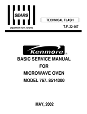 Sears Kenmore 767. 8514300 Basic Service Manual