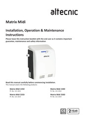 Altecnic Matrix Midi 250D Installation, Operation & Maintenance Instructions Manual