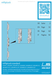 Assa Abloy MSL 24544PE-SV Assembly And Operating Instructions Manual