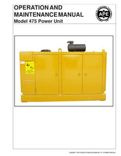 APE 475 Operation And Maintenance Manual