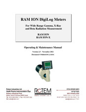 Rotem RAM ION-X Operating & Maintenance Manual