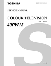 Toshiba 40PW13 Service Manual