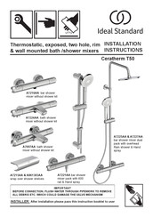 Ideal-Standard Ceratherm T50 A861383AA Installation Instructions Manual