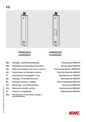 KWC F5SM2016 Installation And Operating Instructions Manual